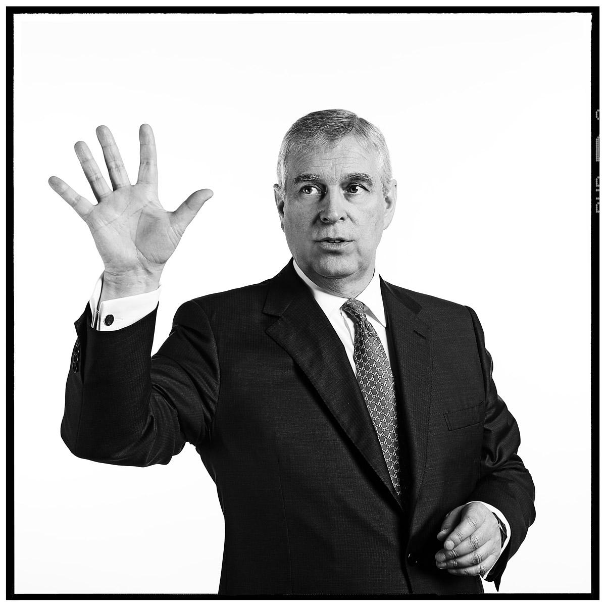 Photograph of HRH Prince Andrew by Contemporary portrait photographer Julian Hanford