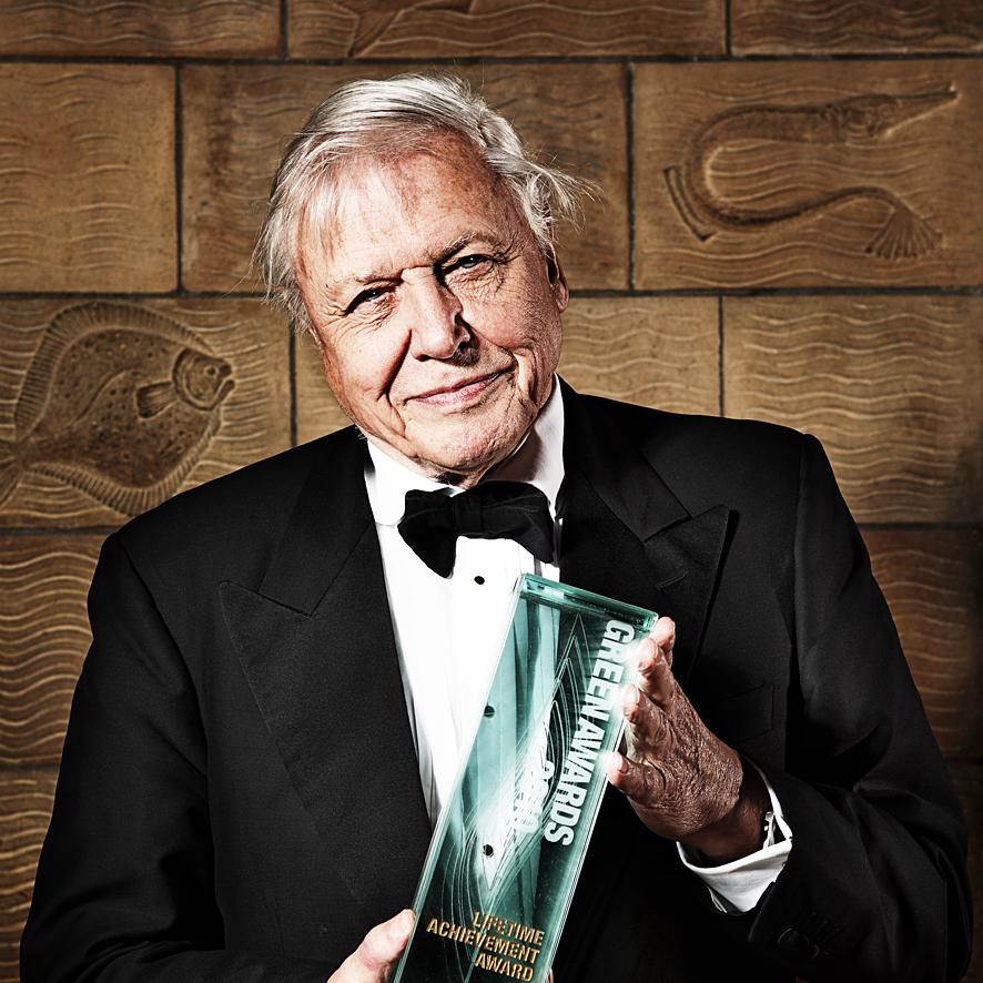 Contemporary Portrait of Sir David Attenborough by photographer Julian Hanford